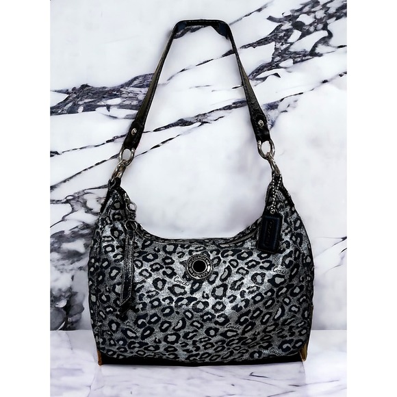 Coach Handbags - Coach F21063 Ocelot Metallic Hobo